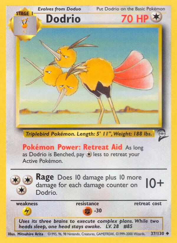 Pokemon Dodrio #37 Base Set 2