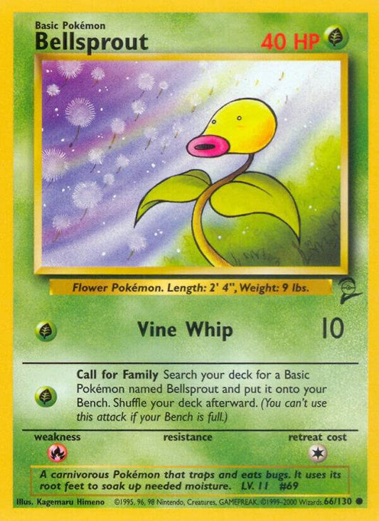 Pokemon Bellsprout #66 Base Set 2