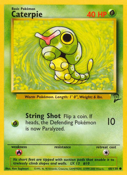 Pokemon Caterpie #68 Base Set 2