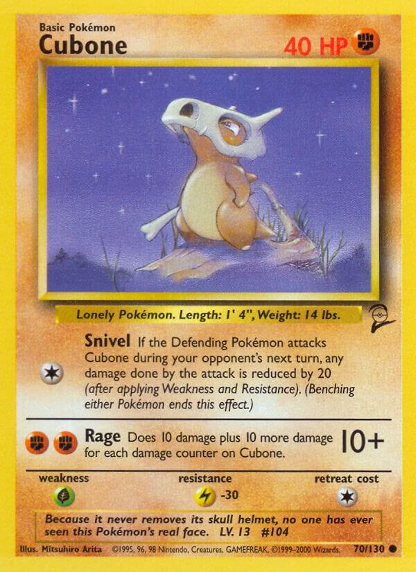 Pokemon Cubone #70 Base Set 2