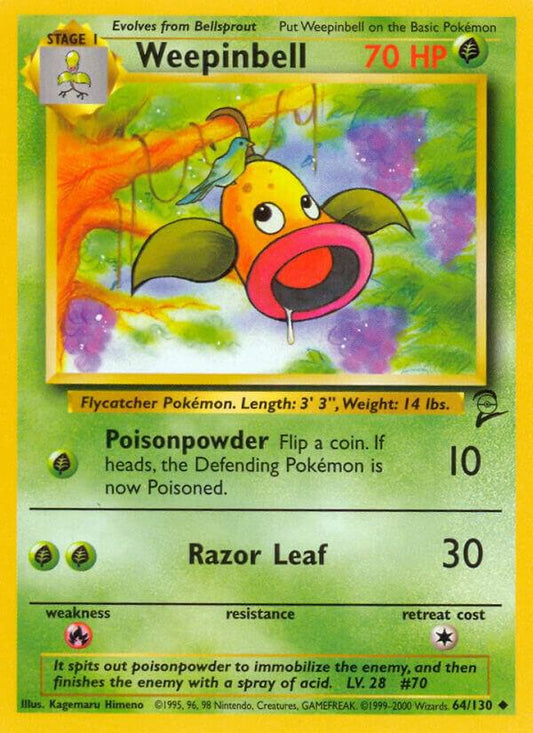 Pokemon Weepinbell #64 Base Set 2