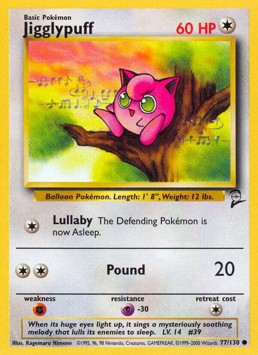 Pokemon Jigglypuff #77 Base Set 2
