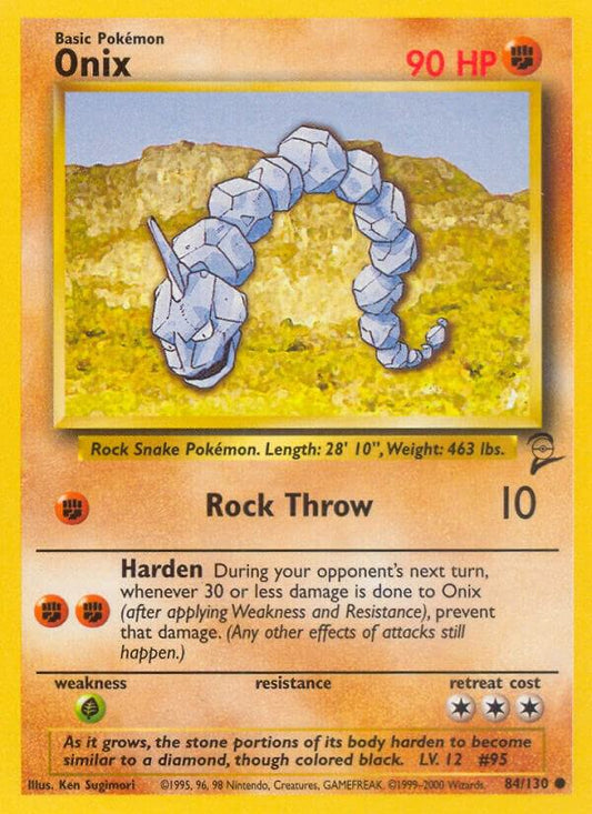 Pokemon Onix #84 Base Set 2