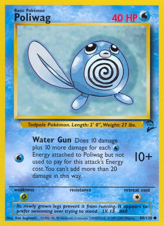 Pokemon Poliwag #88 Base Set 2