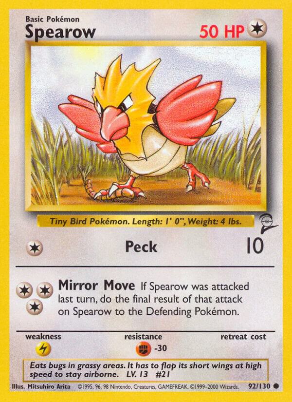 Pokemon Spearow #92 Base Set 2