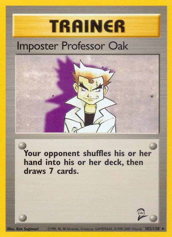Pokemon Imposter Professor Oak #102 Base Set 2