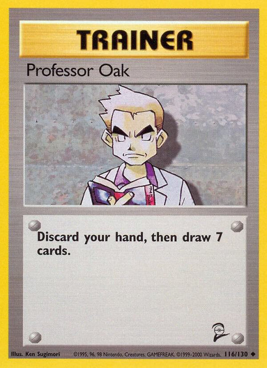 Pokemon Professor Oak #116 Base Set 2