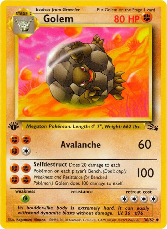Pokemon Golem #36 Fossil