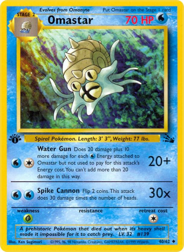 Pokemon Omastar #40 Fossil