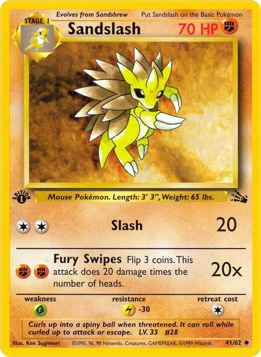 Pokemon Sandslash #41 Fossil