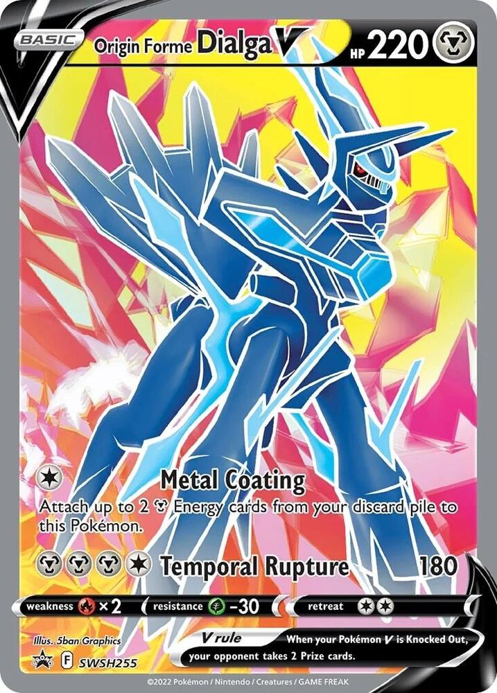 Pokemon Origin Forme Dialga V SWSH255 SWSH Black Star Promos