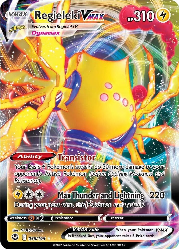 Pokemon Regieleki VMAX 58/195 Silver Tempest