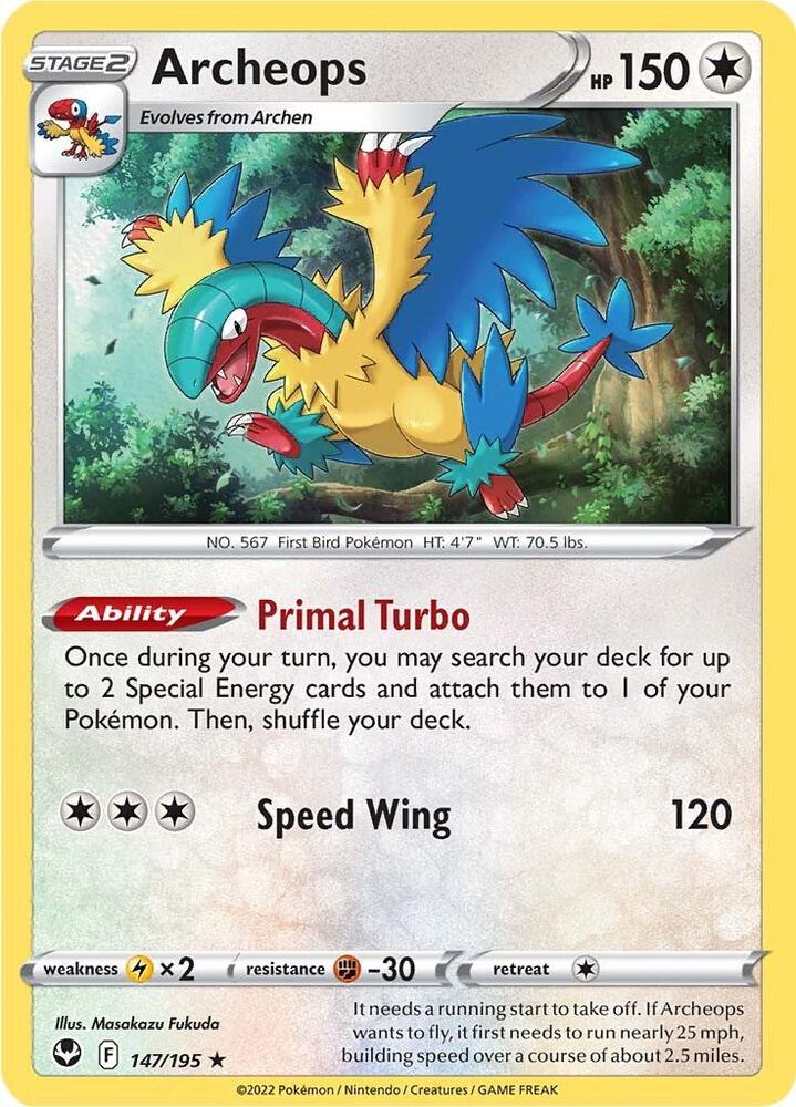 Pokemon Archeops 147/195 Silver Tempest