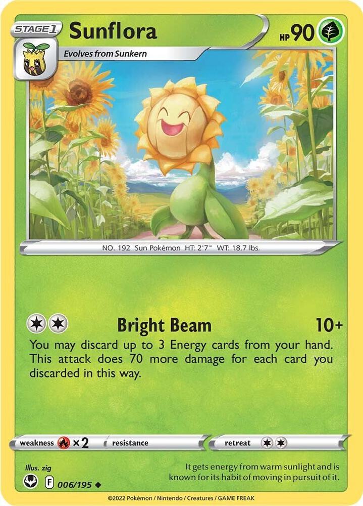 Pokemon Sunflora 6/195 Silver Tempest