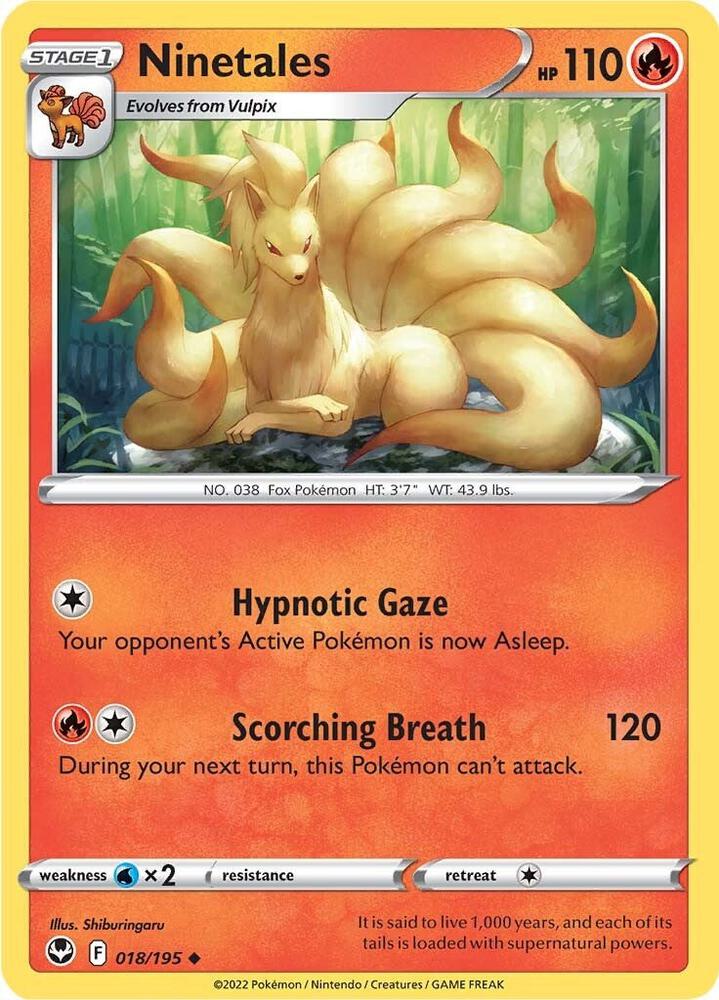 Pokemon Ninetales 18/195 Silver Tempest