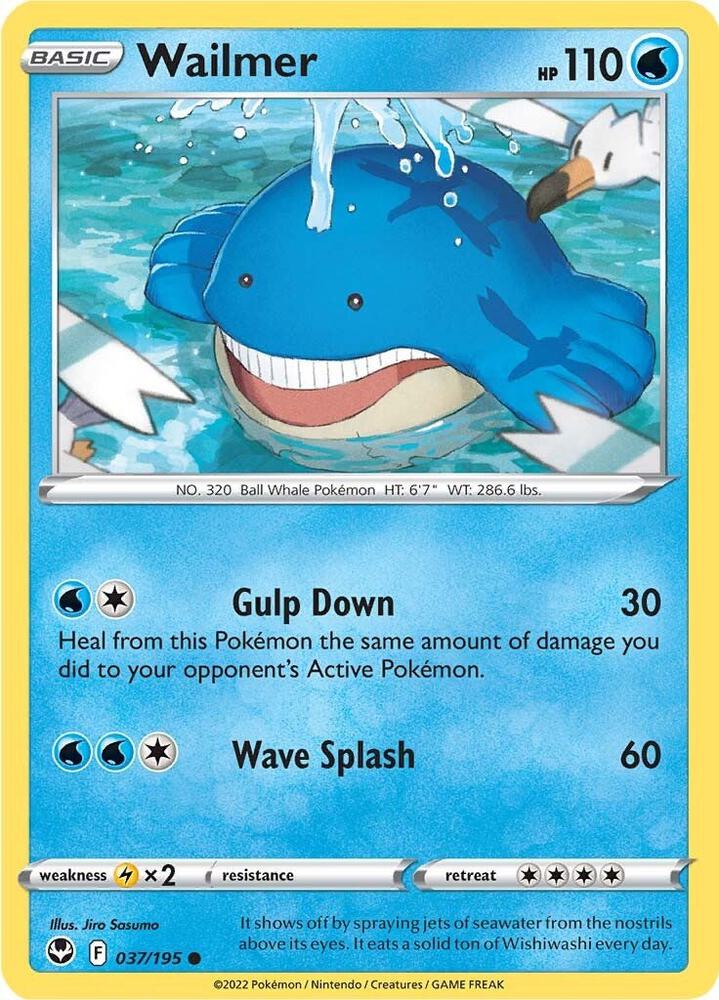 Pokemon Wailmer 37/195 Silver Tempest