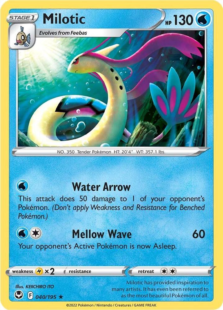 Pokemon Milotic 40/195 Silver Tempest