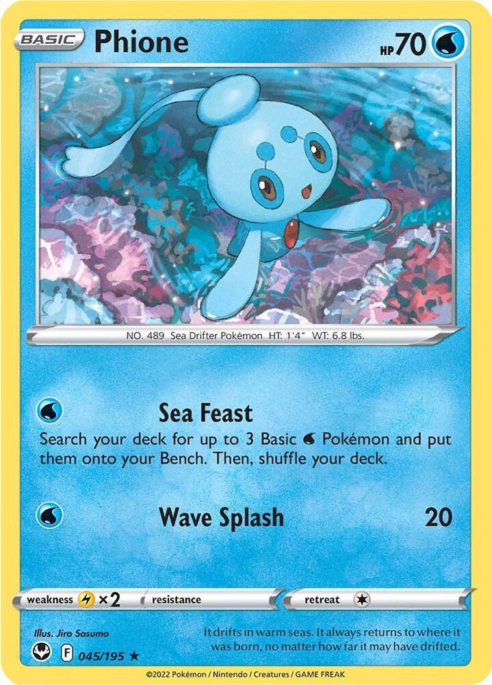 Pokemon Phione 45/195 Silver Tempest