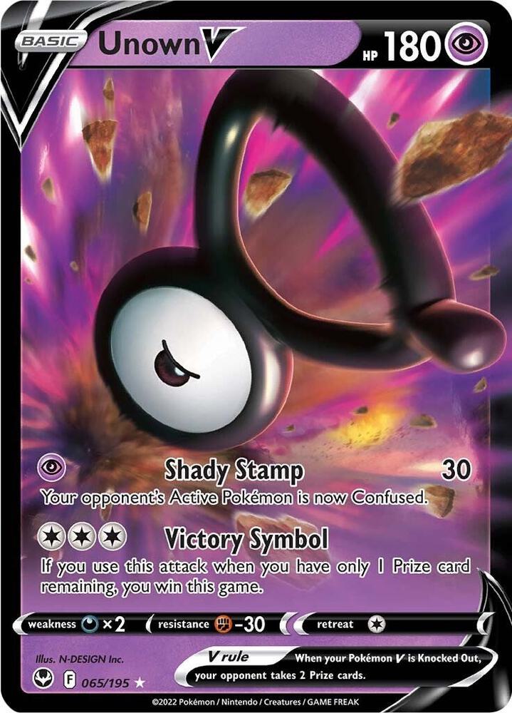 Pokemon Unown V 65/195 Silver Tempest