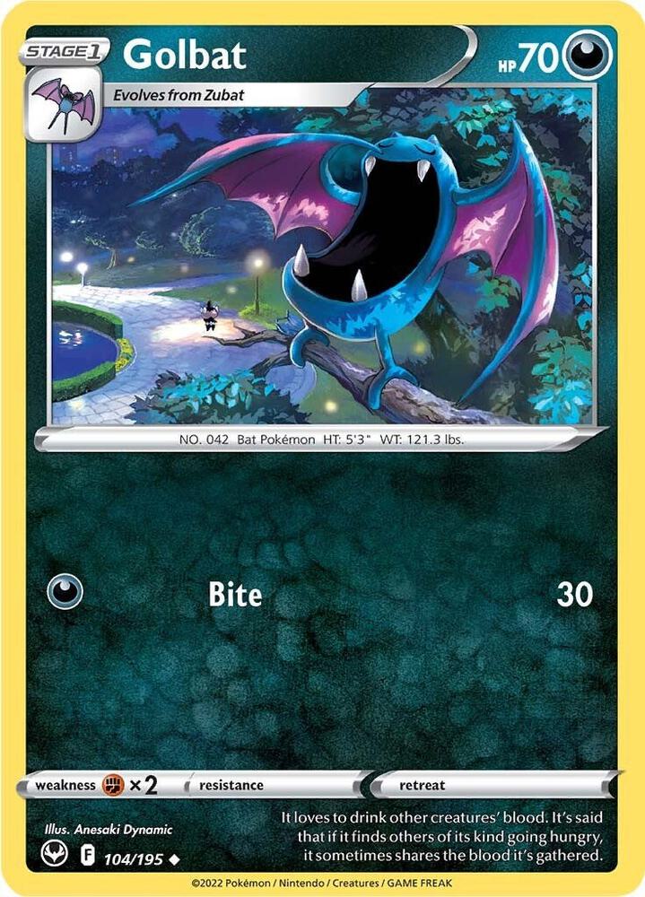 Pokemon Golbat 104/195 Silver Tempest