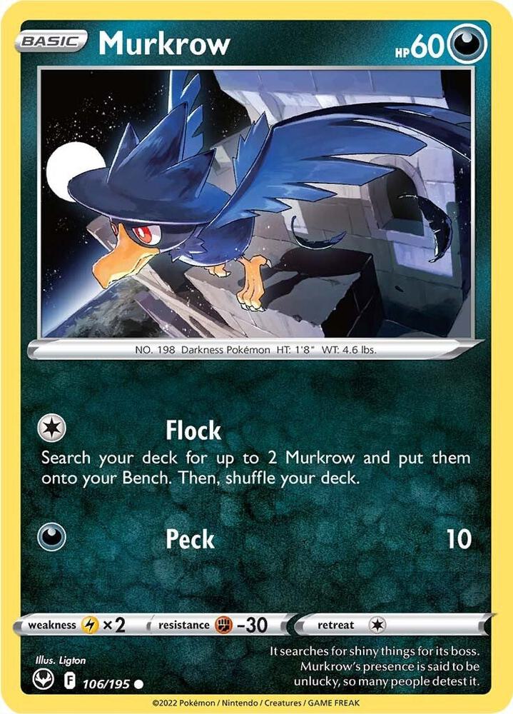 Pokemon Murkrow 106/195 Silver Tempest