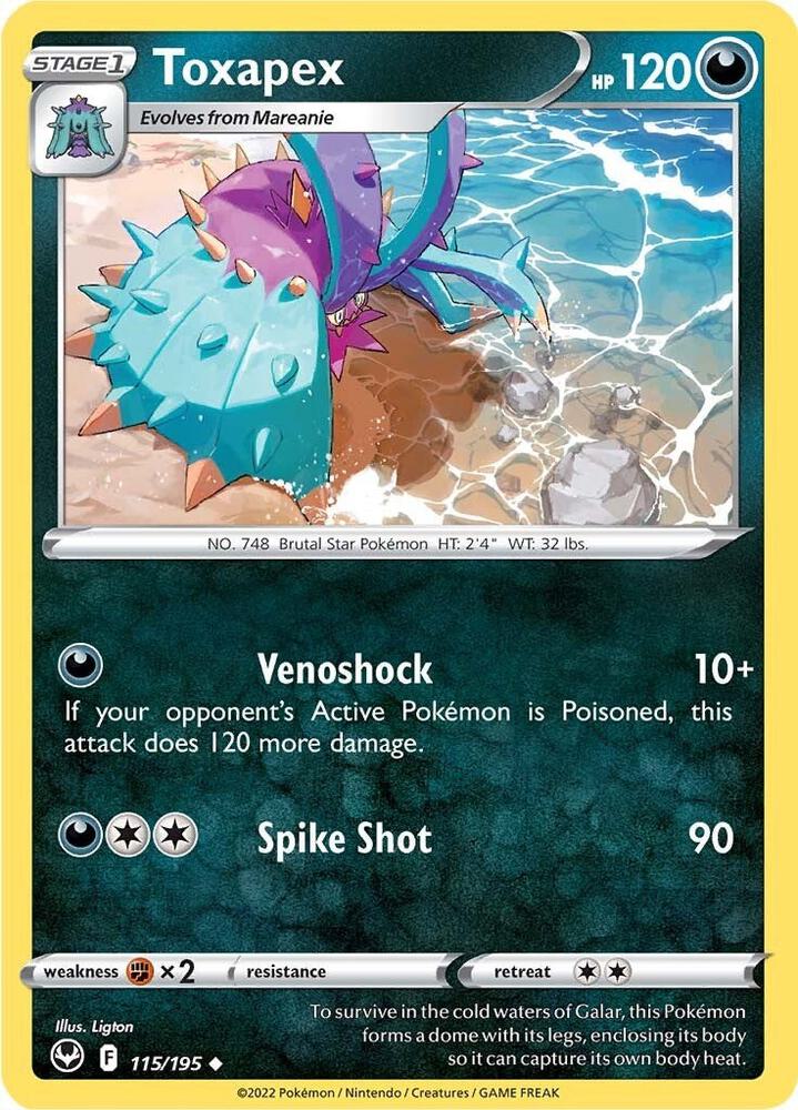 Pokemon Toxapex 115/195 Silver Tempest