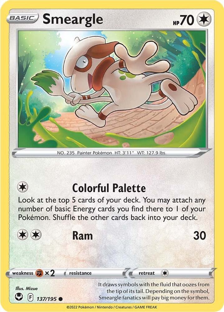 Pokemon Smeargle 137/195 Silver Tempest