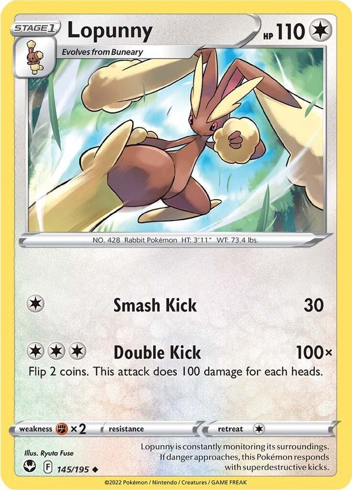 Pokemon Lopunny 145/195 Silver Tempest