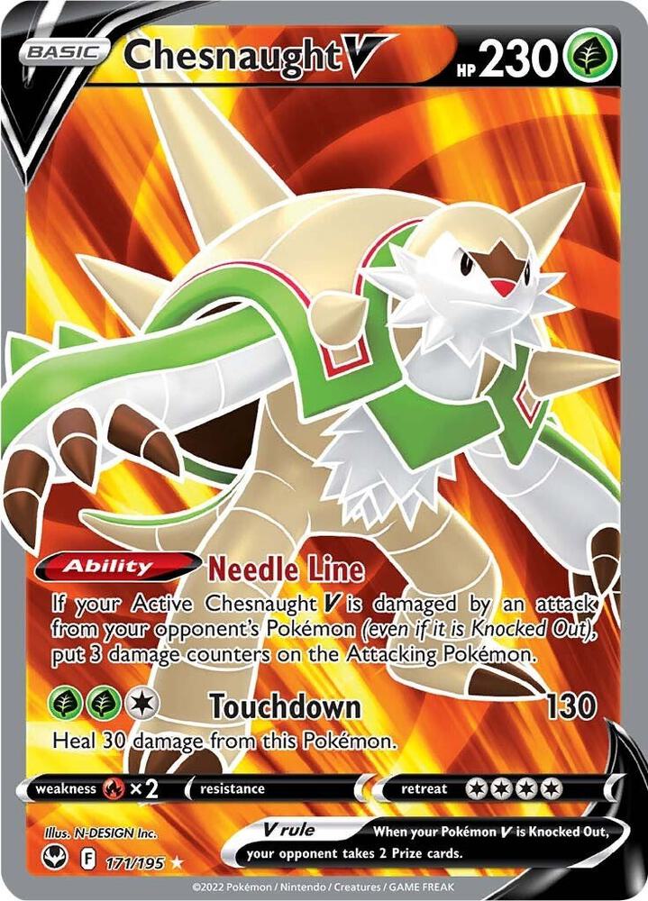 Pokemon Chesnaught V 171/195 Silver Tempest