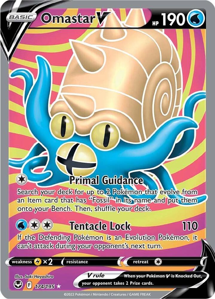 Pokemon Omastar V 174/195 Silver Tempest