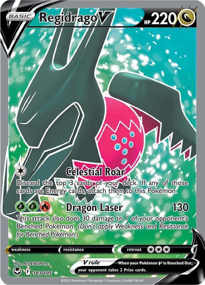 Pokemon Regidrago V 183/195 Silver Tempest