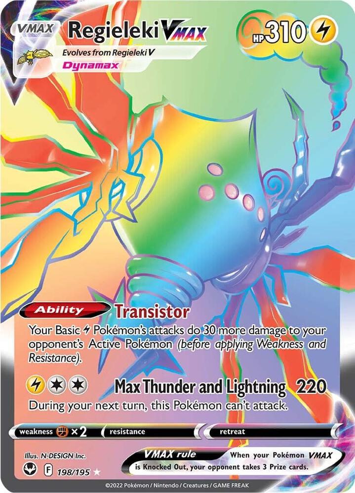Pokemon Regieleki VMAX 198/195 Silver Tempest
