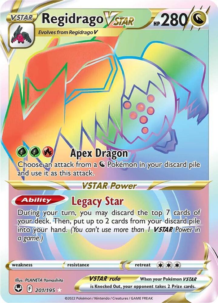 Pokemon Regidrago VSTAR 201/195 Silver Tempest