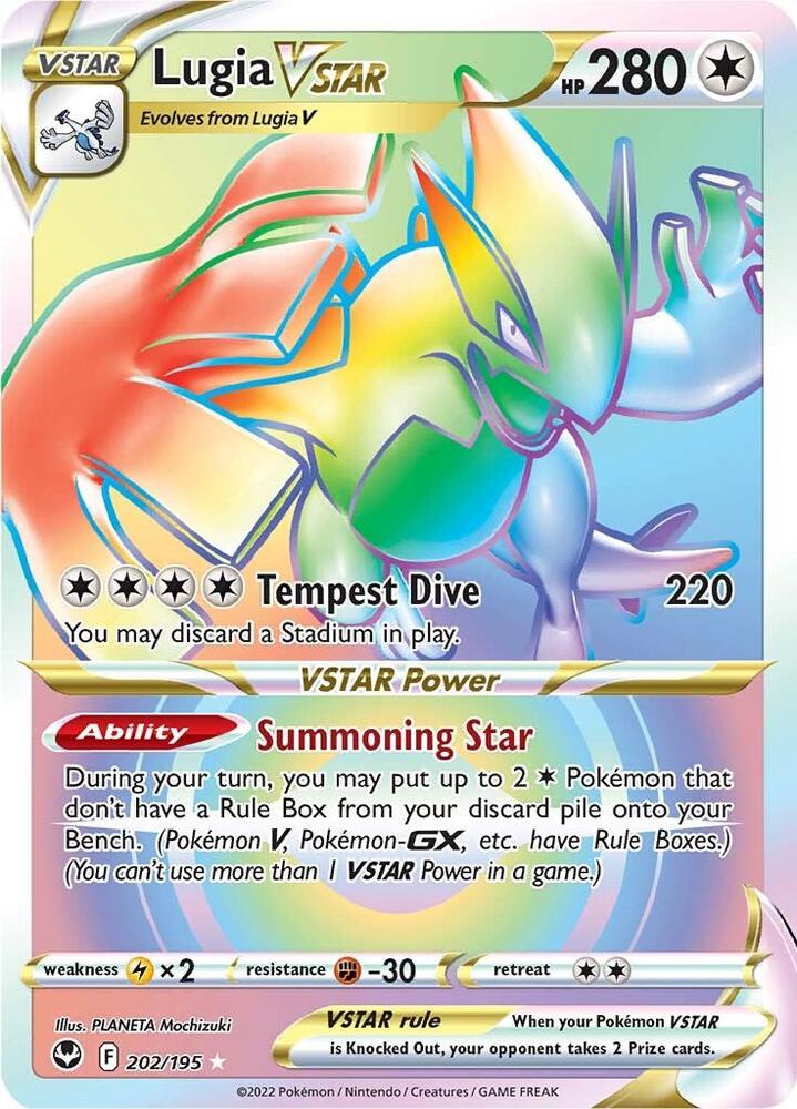 Pokemon Lugia VSTAR 202/195 Silver Tempest