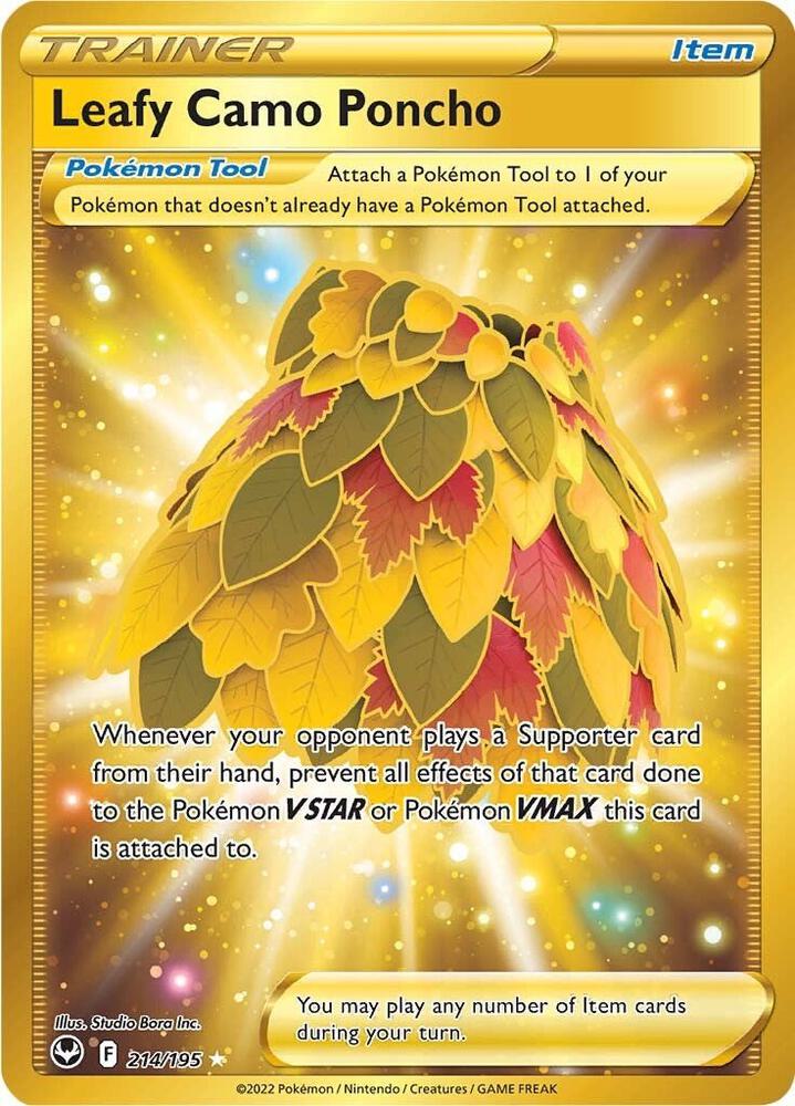 Pokemon Leafy Camo Poncho 214/195 Silver Tempest