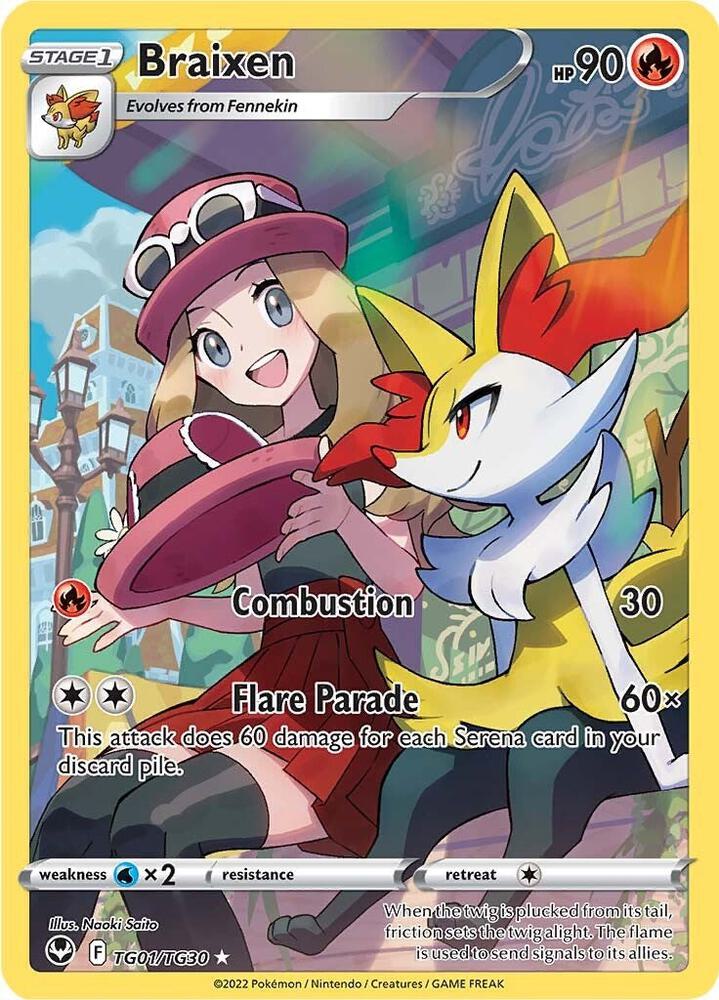 Pokemon Braixen TG01/TG30 Silver Tempest