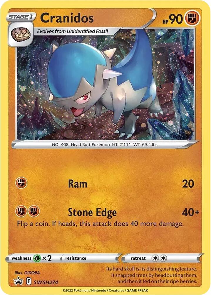 Pokemon Cranidos SWSH274 SWSH Black Star Promos
