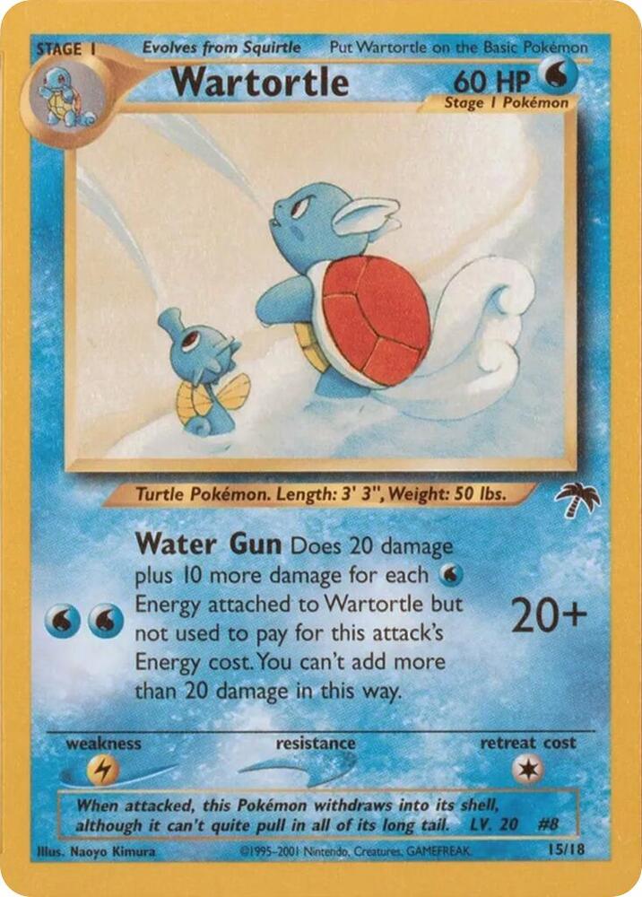 Pokemon Wartortle 15/18 Southern Islands