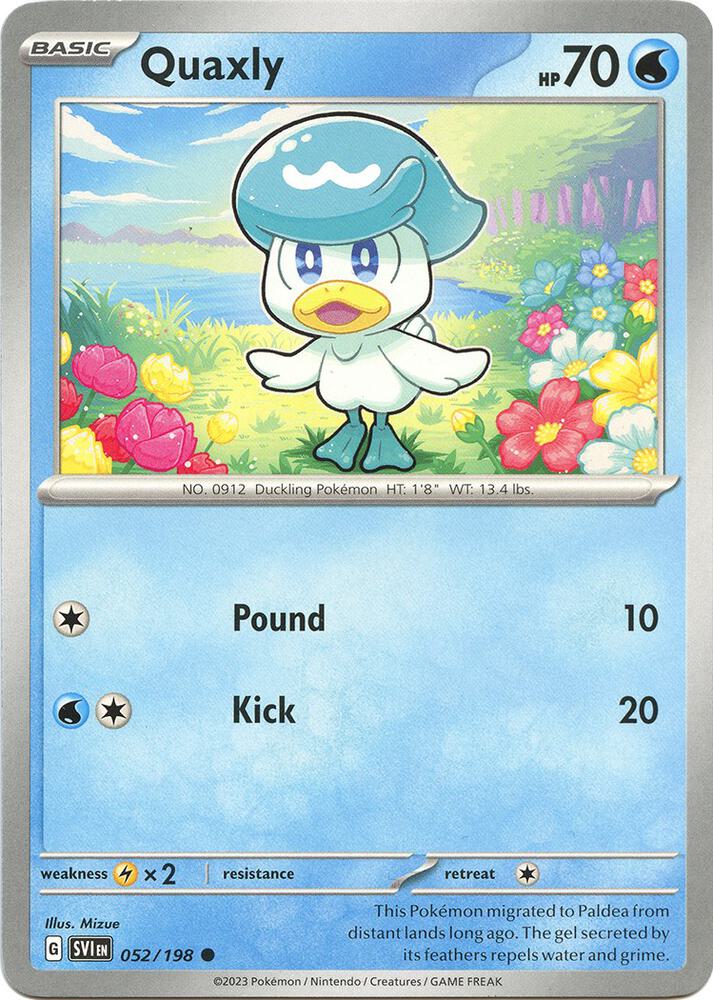 Pokemon Quaxly 52/198 Scarlet & Violet
