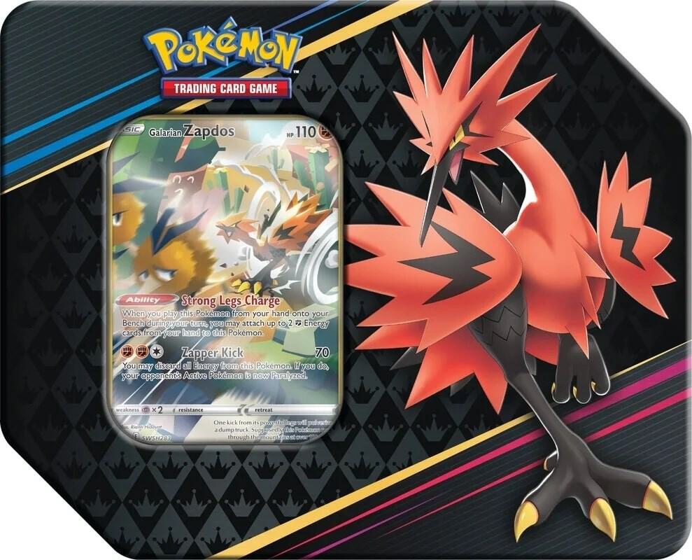 Pokemon Galarian Zapdos Tin