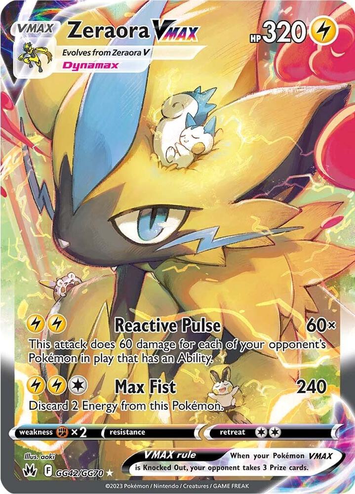 Pokemon Zeraora VMAX GG42/GG70 Crown Zenith