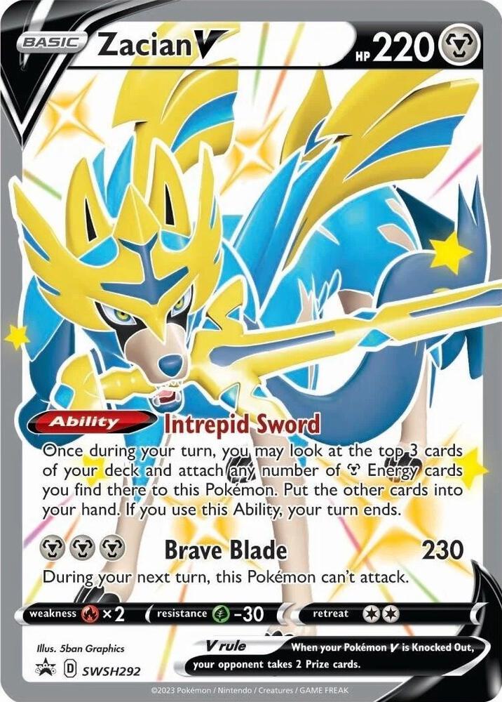 Pokemon Zacian V SWSH292 SWSH Black Star Promos
