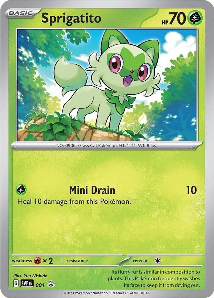 Pokemon Sprigatito 1 SVP Black Star Promos