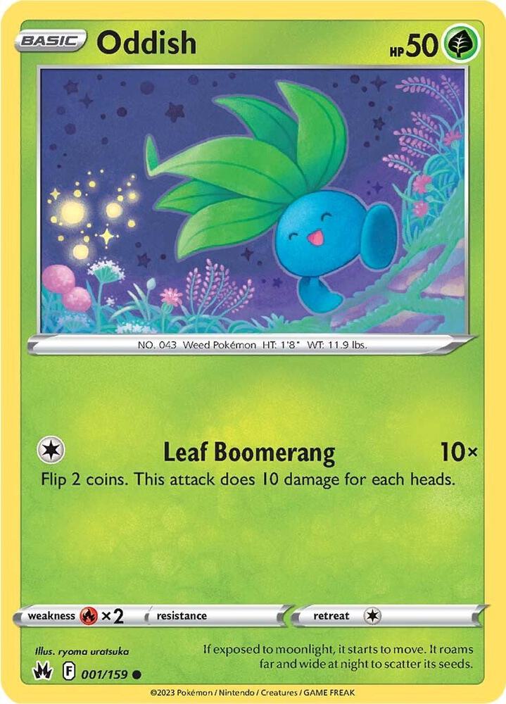 Pokemon Oddish 1/159 Crown Zenith