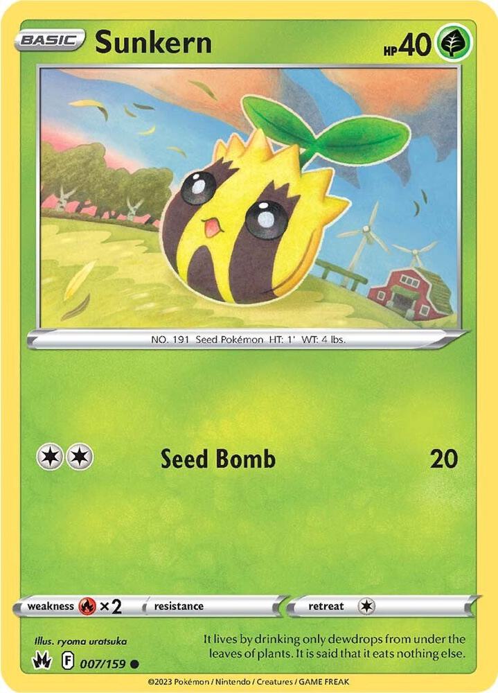 Pokemon Sunkern 7/159 Crown Zenith