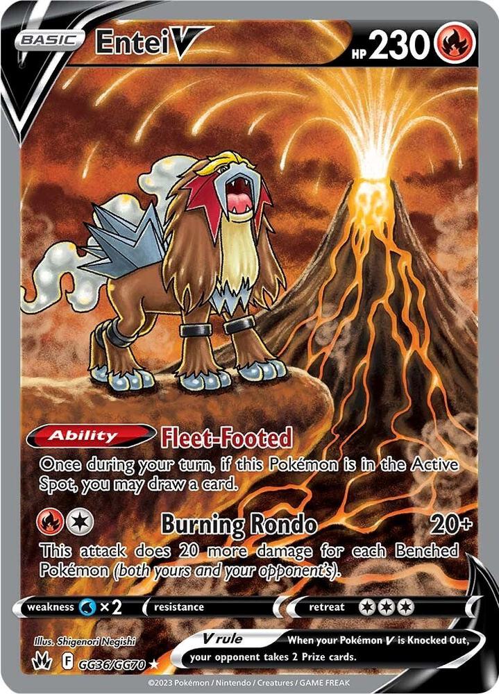 Pokemon Entei V GG36/GG70 Crown Zenith