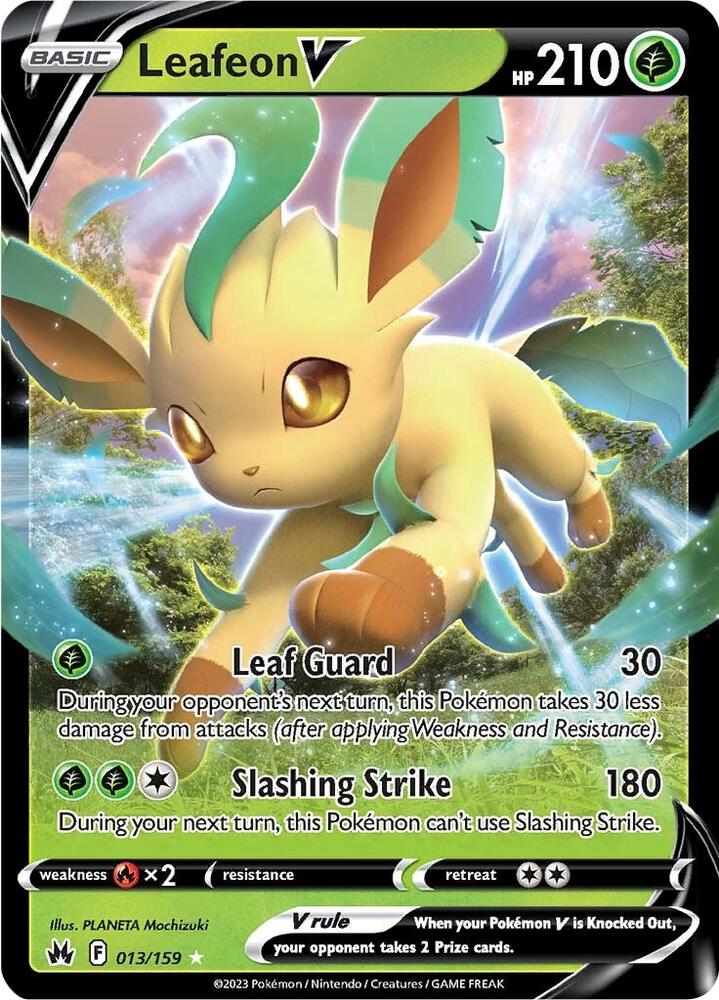 Pokemon Leafeon V 13/159 Crown Zenith