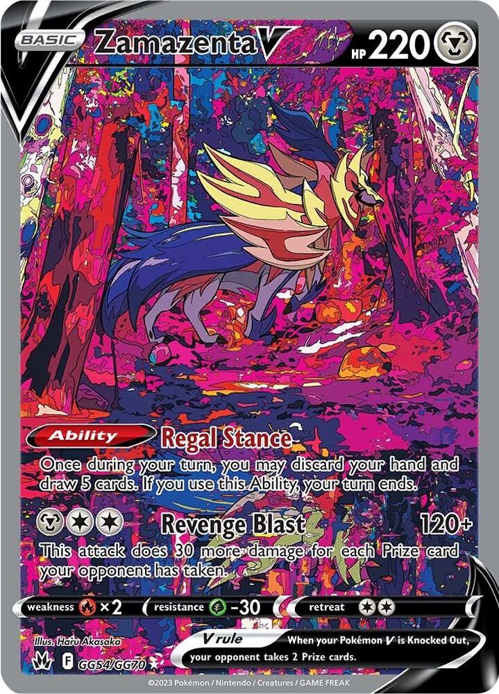 Pokemon Zamazenta V GG54/GG70 Crown Zenith