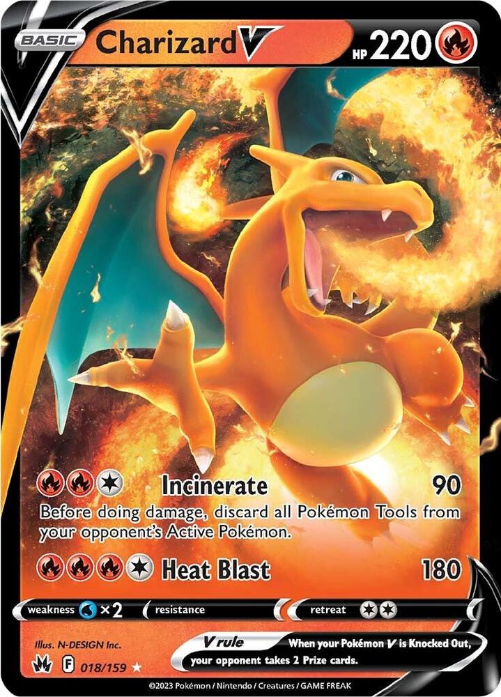 Pokemon Charizard V 18/159 Crown Zenith