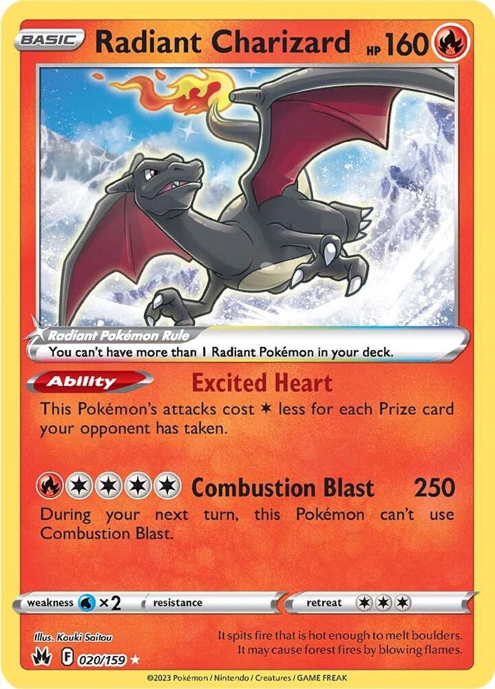 Pokemon Radiant Charizard 20/159 Crown Zenith